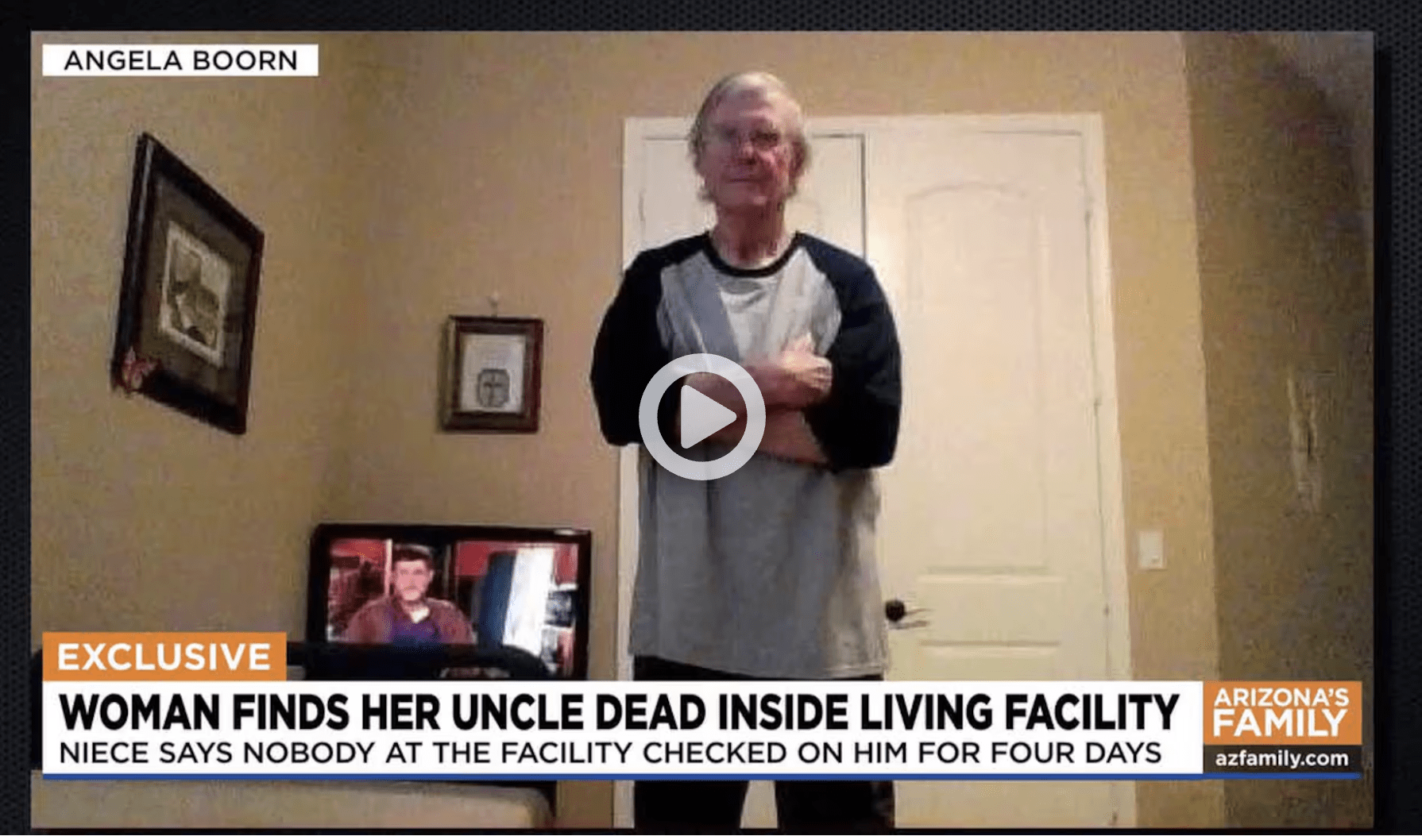 Screenshot walb.com Screenshot from a news report on Arizona man whose death went unnoticed for days